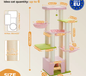 Grote Kattenboom Krabpaal – 24 kg, Met Hangmat & Meerdere Niveaus
