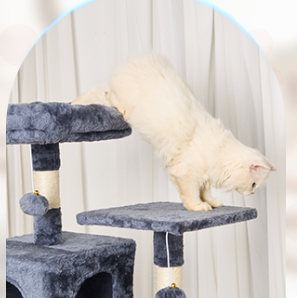 XXL Kattenboom Krabpaal – 5 Lagen, 2 Grotten & Hangmat