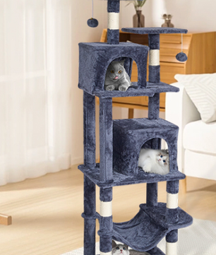 Kattenboom XXL Krabpaal – 206 cm Hoog, 5 Lagen & 13 Krabpalen