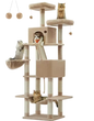 Kattenboom XXL Krabpaal – 206 cm Hoog, 5 Lagen & 13 Krabpalen