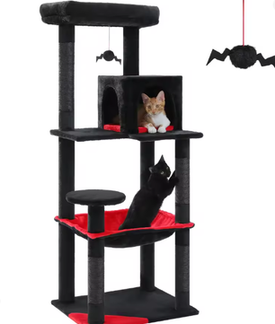 Gotische Kattenboom – Hoge Kattentoren met Hangmat & Condo