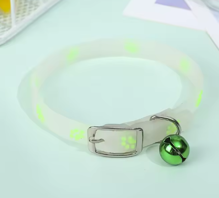 Fluorescerende Kattenhalsband – Siliconen Nekband met Bel & Reflectie