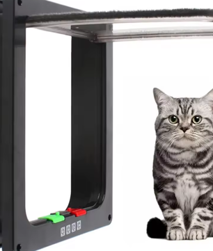 Slimme kattendeur – 4-weg vergrendelbare huisdierdeur met borstelafdichting