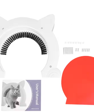 Grote kattendeur – Met borstel en geschikt voor zware katten