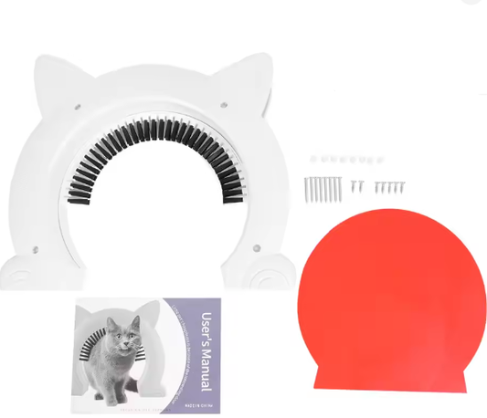 Grote kattendeur – Met borstel en geschikt voor zware katten