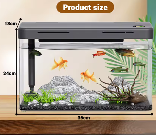 Aquarium Starter Kit – Mini desktop aquarium met filter & LED