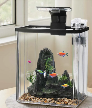 Mini aquarium starterkit – Desktop aquarium met filter & LED