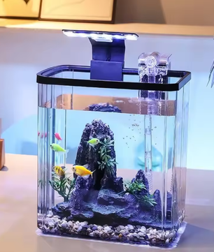 Mini aquarium starterkit – Desktop aquarium met filter & LED