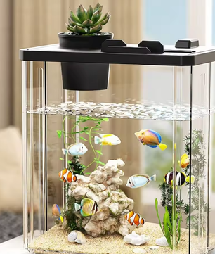 Aquarium Starterkit – Desktop acryl aquarium met pomp & LED