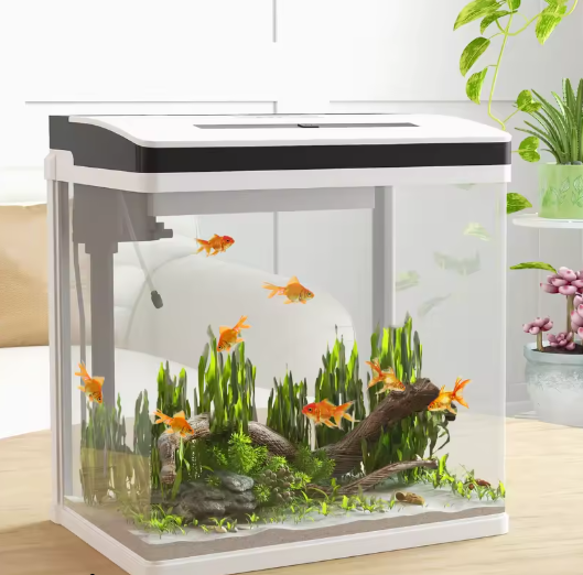 Glazen aquarium starterkit – Met LED-verlichting & filtersysteem