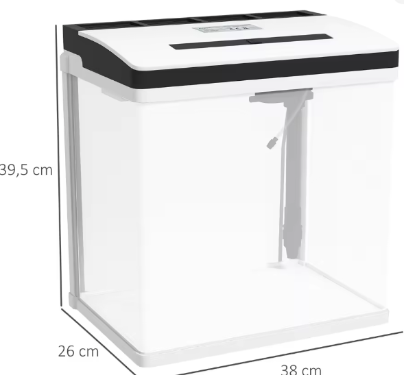 Glazen aquarium starterkit – Met LED-verlichting & filtersysteem