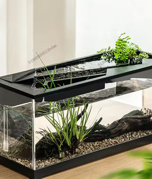 Acryl aquarium met waterpomp, LED-licht en ecologisch cyclussysteem