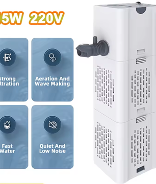 Aquariumfilter 15W – Stil intern filter met 1000 L/H watercirculatie