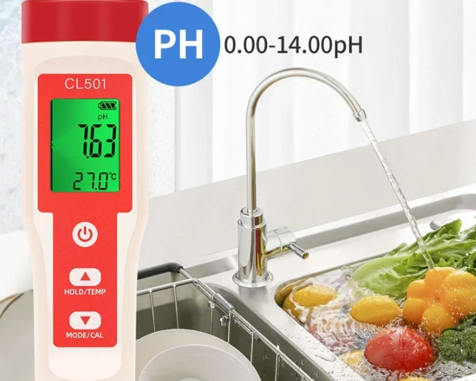 5-in-1 Digitale Waterkwaliteitstester – pH, Chloor, ORP, H2 & Temperatuur