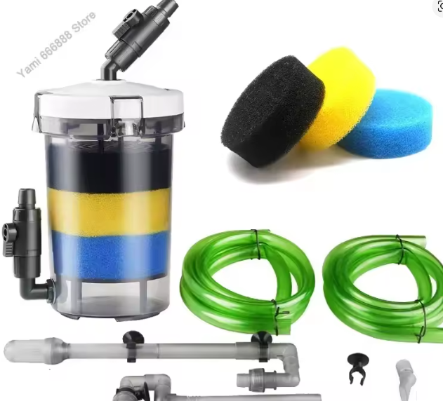 Super Stille Externe Aquariumfilter – 6W, 400L/H, Compleet Systeem