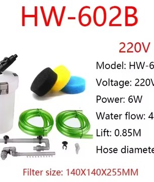 Super Stille Externe Aquariumfilter – 6W, 400L/H, Compleet Systeem
