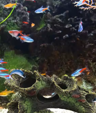 Aquarium Hars Houtdecoratie – Hol Landschapsornament met Schuilplaats