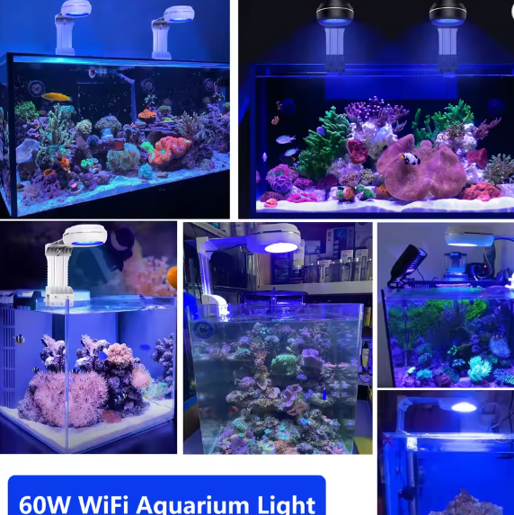 WiFi Aquarium LED Lamp – 100W Professionele Reef Verlichting