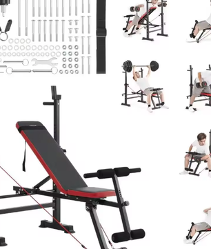 Verstelbare Opvouwbare Halterbank – Multifunctionele Fitnessbank voor Thuis