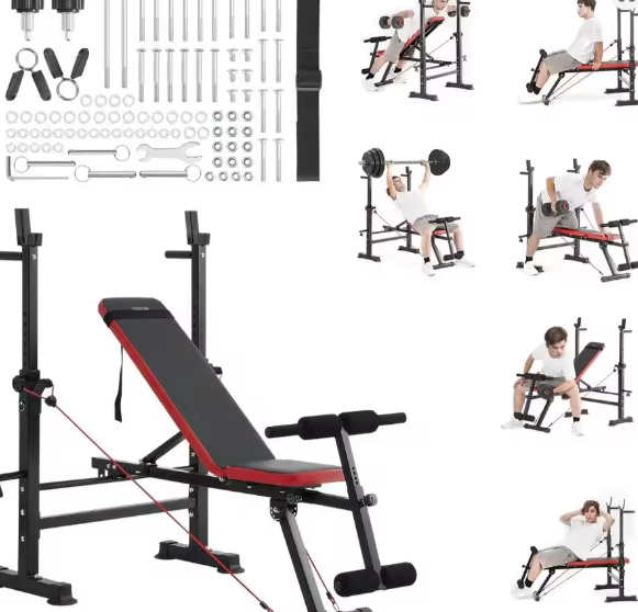 Verstelbare Opvouwbare Halterbank – Multifunctionele Fitnessbank voor Thuis
