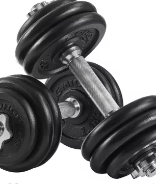Verstelbare Halterset 30kg – 2 Dumbbells of Barbell Combinatie