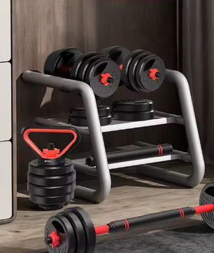 3-in-1 Halter- en Barbellset 20 kg – Verstelbare Dumbbell Fitness Set