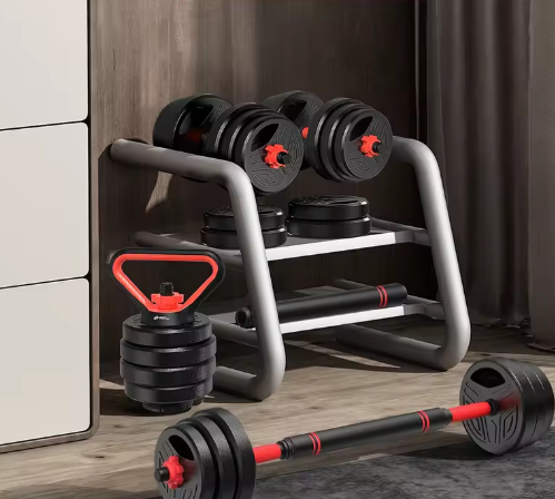 3-in-1 Halter- en Barbellset 20 kg – Verstelbare Dumbbell Fitness Set