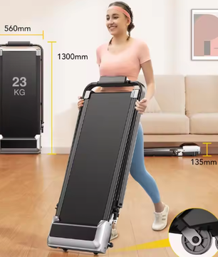 2-in-1 Opvouwbare Loopband – 12 km/u, Helling & LED-display