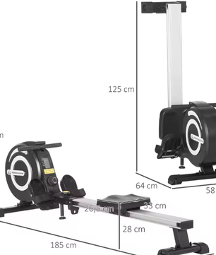 Opvouwbare Roeimachine – 8 Weerstandsniveaus & LCD-Display