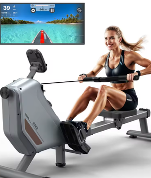 Magnetische Roeimachine – 16 Niveaus, Bluetooth & 150 kg Capaciteit