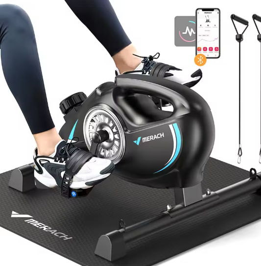 Magnetische Mini Hometrainer – Pedaaltrainer met 16 Niveaus & Weerstandsbanden