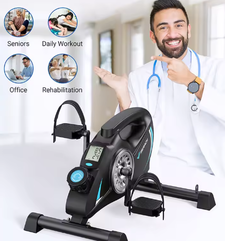 Magnetische Mini Hometrainer – Pedaaltrainer met 16 Niveaus & Weerstandsbanden