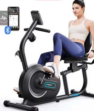 Ligfiets Hometrainer – Magnetische Weerstand, Bluetooth & Hartslagmeting