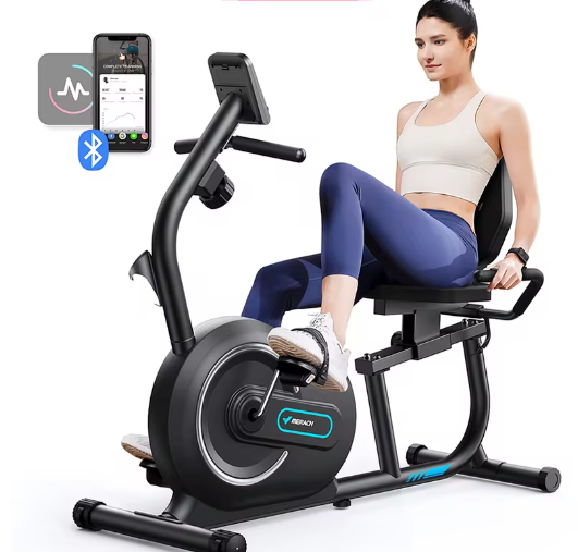 Ligfiets Hometrainer – Magnetische Weerstand, Bluetooth & Hartslagmeting