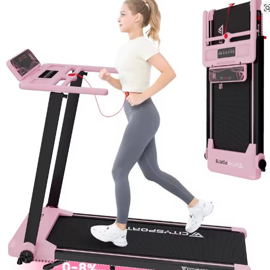 Opvouwbare Elektrische Loopband met Helling – 12 km/u, LED-display & App-bediening