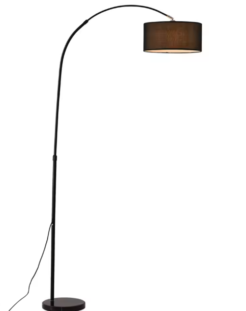 Boog Vloerlamp – 360° Draaibaar, Dimbaar LED & 3 Lichtkleuren