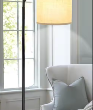 Boogvloerlamp – Moderne LED Vloerlamp met Dimbare Lichtkleuren & Verstelbare Lampenkap