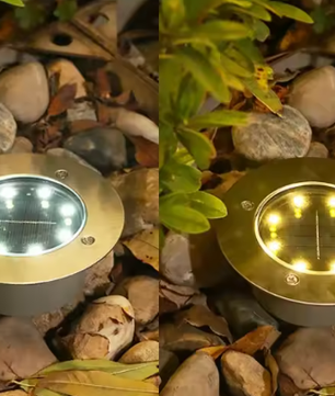 Set van 4 Solar LED Grondspots – Buitenverlichting met Automatische Sensor