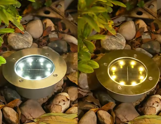 Set van 4 Solar LED Grondspots – Buitenverlichting met Automatische Sensor