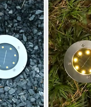 Set van 4 Solar LED Grondspots – Buitenverlichting met Automatische Sensor