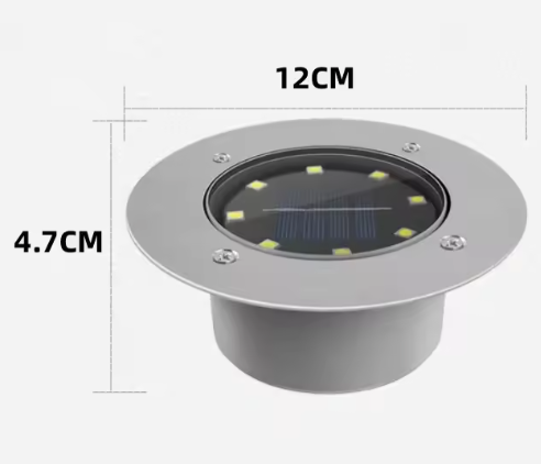 Set van 4 Solar LED Grondspots – Buitenverlichting met Automatische Sensor