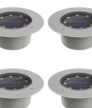Set van 4 Solar LED Grondspots – Buitenverlichting met Automatische Sensor