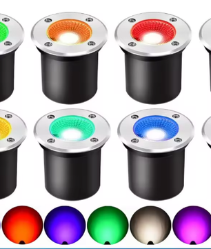 RGBW LED Grondspot 10W – Waterdichte Buitenlamp met Afstandsbediening, 12V Tuin- en Padverlichting