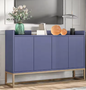 Dressoir Opbergkast – Ladekast Buffetkast met 4-Deurs Greeploos Ontwerp – 120×30×80 cm – Modern en Ruim