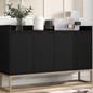 Dressoir Opbergkast – Ladekast Buffetkast met 4-Deurs Greeploos Ontwerp – 120×30×80 cm – Modern en Ruim