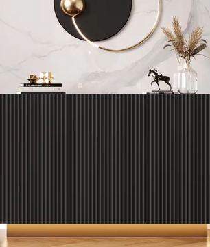 Modern LED Dressoir met Bluetooth – 120 cm, Marmerdecor & Grote Opbergruimte