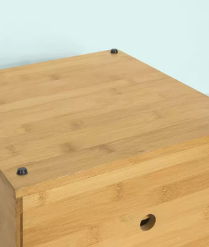 Bamboe koffiecapsuledoos met lade en stapelbare organizer – Capsulehouder en bureau-organizer