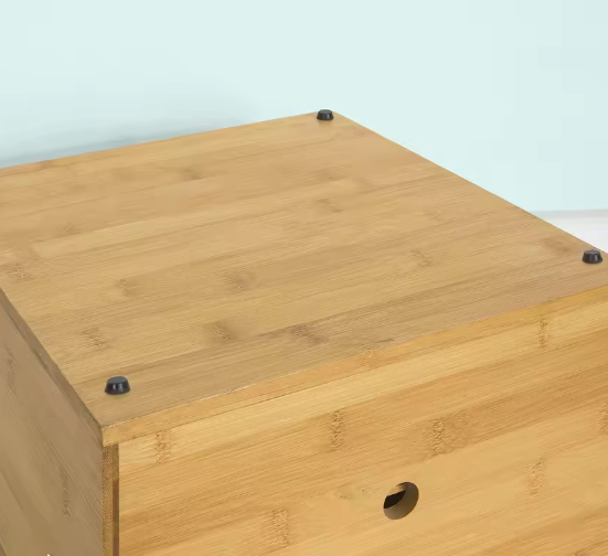 Bamboe koffiecapsuledoos met lade en stapelbare organizer – Capsulehouder en bureau-organizer