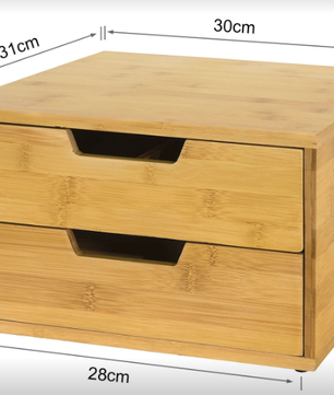 Bamboe koffiecapsuledoos met lade en stapelbare organizer – Capsulehouder en bureau-organizer