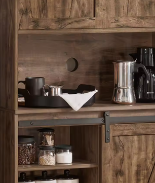 Buffetkast Dressoir Schuifdeur Commode – Vintage Opbergkast voor Keuken en Hal